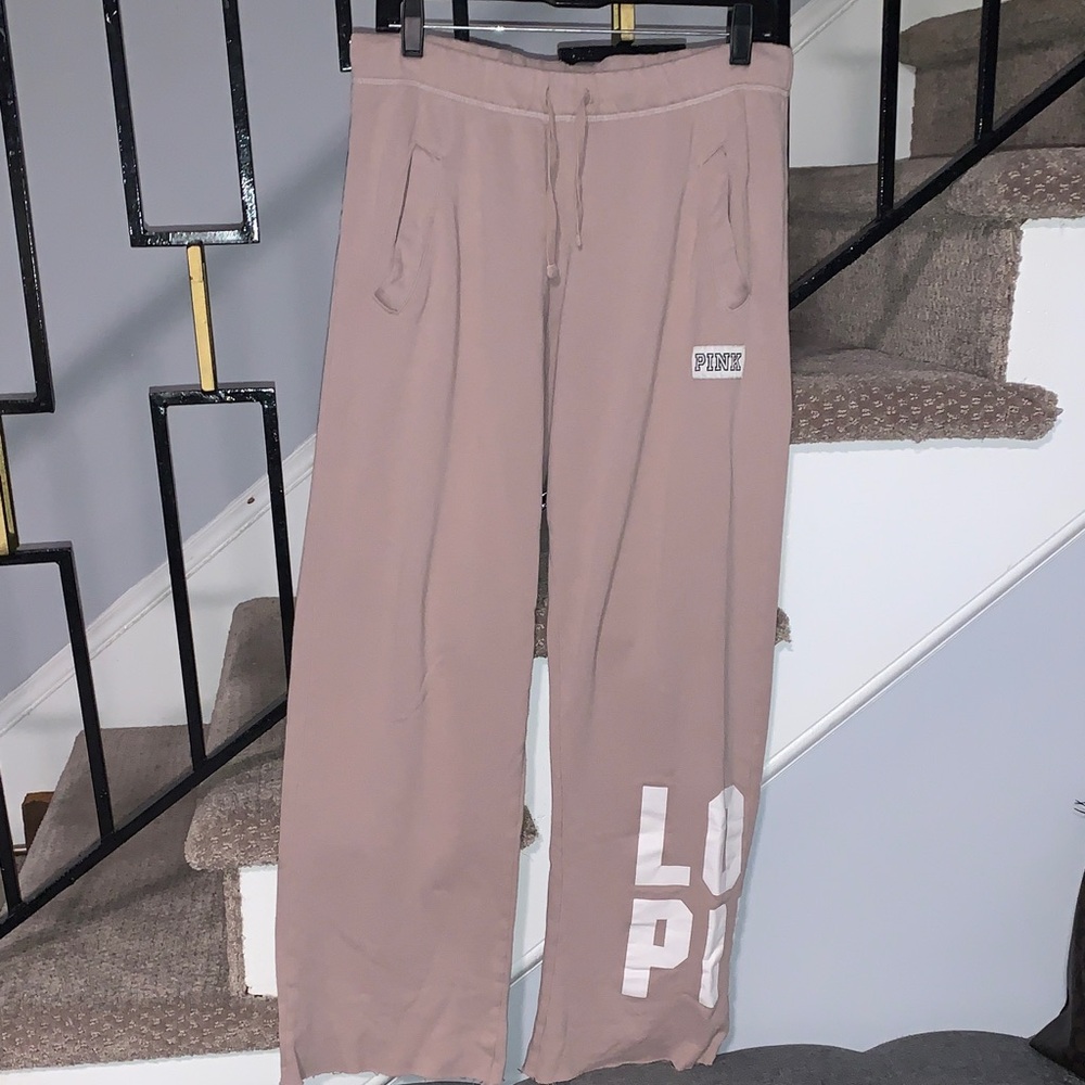 Y2K PINK Victoria's Secret Dusty Rose Boot Cut Sweatpants